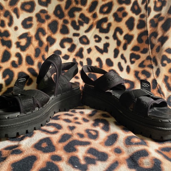 Vtg Y2K Skechers black platform grunge sandals - Picture 6 of 6